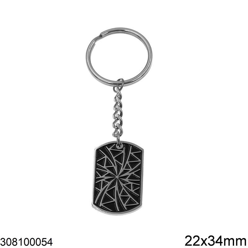 Κλειδοθήκη Ατσάλινη Ορθογώνια με Ιστό Αράχνης  22x34mm,  Οξυντέ