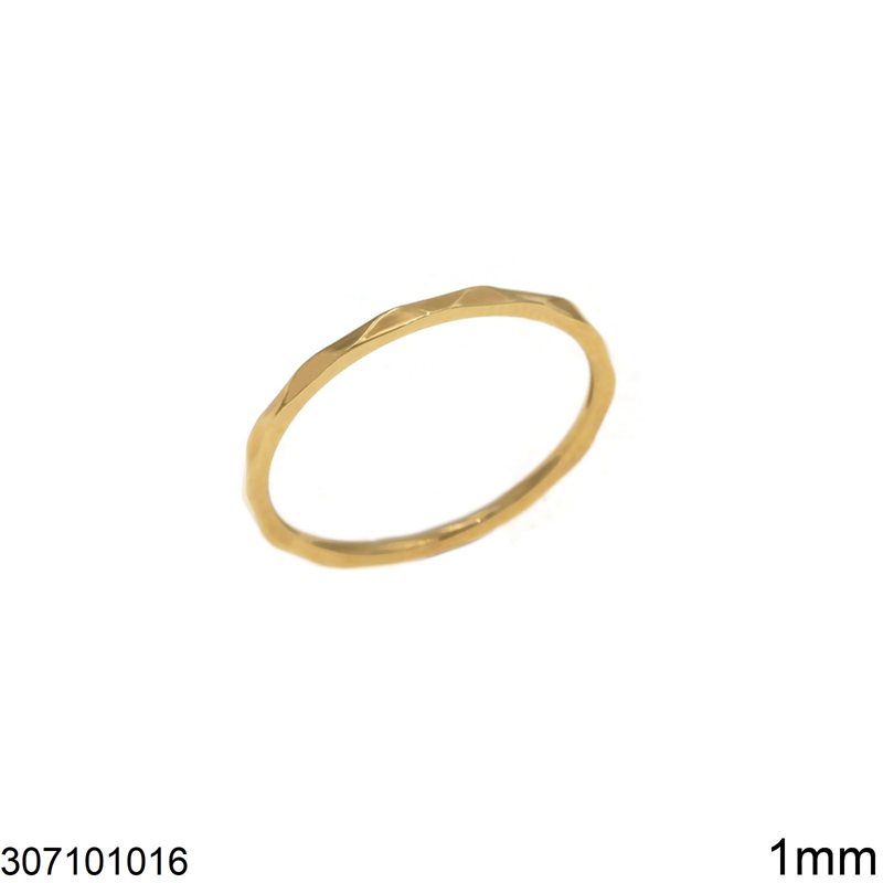 Δαχτυλίδι Ατσάλινο Βέρα Διαμαντέ 1mm