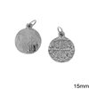 Silver 925 Constantinato Coin 15mm
