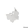 Silver 925 Pendant Stamped Butterfly 21mm